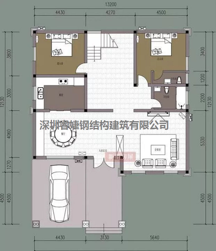 五套鄉(xiāng)間別墅小戶型，2層5臥室?guī)к噹?kù)，超級(jí)經(jīng)濟(jì)實(shí)惠（帶設(shè)計(jì)圖）(圖2)