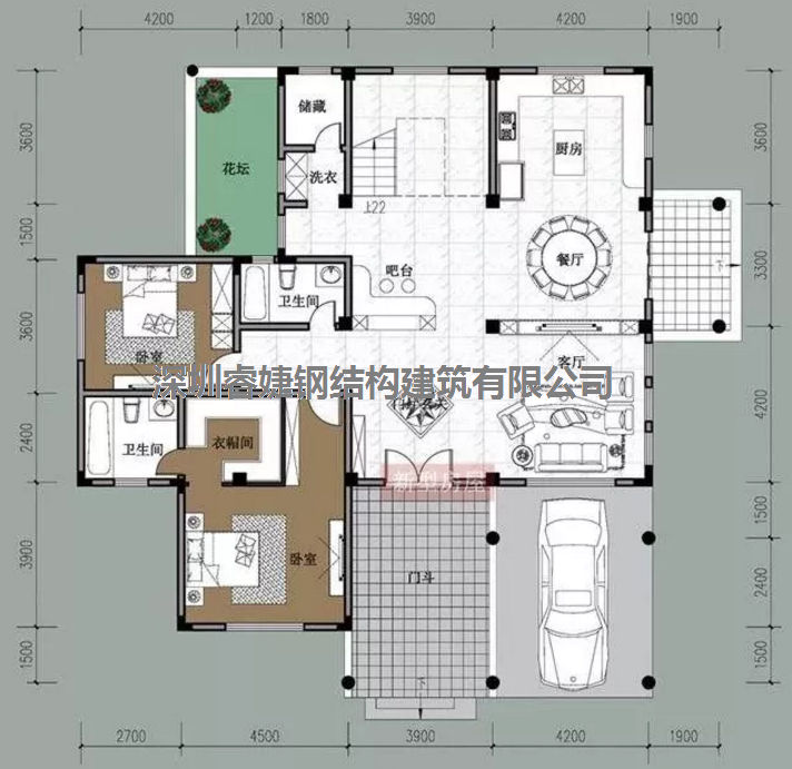 五套鄉(xiāng)間別墅小戶型，2層5臥室?guī)к噹?kù)，超級(jí)經(jīng)濟(jì)實(shí)惠（帶設(shè)計(jì)圖）(圖5)