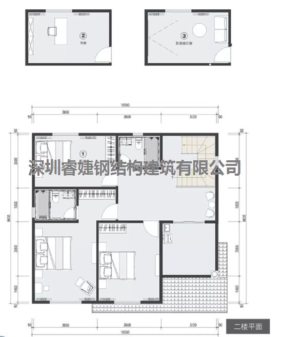 精品小別墅設(shè)計(jì) 186㎡ 4室3廳1廚3衛(wèi)1露臺(tái) 時(shí)尚內(nèi)裝(圖4)