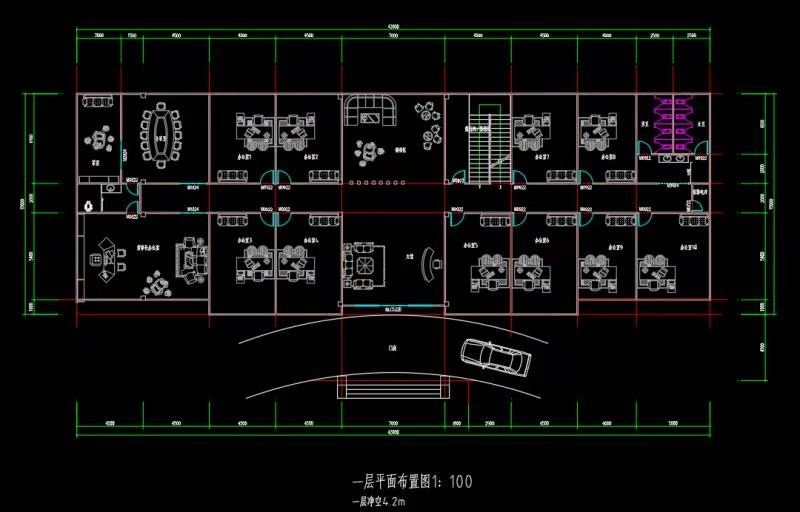 輕鋼辦公室平面圖